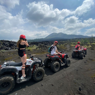 ATV Day Trip, Black Lava and Black Sand Including Natural Hot Spring