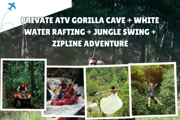 ATV Gorilla Cave + White Water Rafting + Jungle Swing + Zipline Adventure