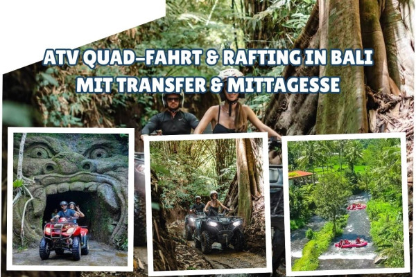 ATV Quad-Fahrt & Rafting in Bali mit Transfer & Mittagesse