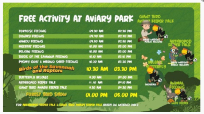 Aviary Park Indonesia Regular Tue, Wed, Thu Fun