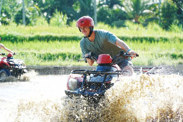 Bali ATV - River, Rice fields, Gorilla Statue