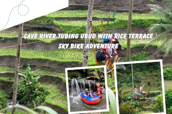 Cave River Tubing Ubud With Rice Terrace Sky Bike Adventure
