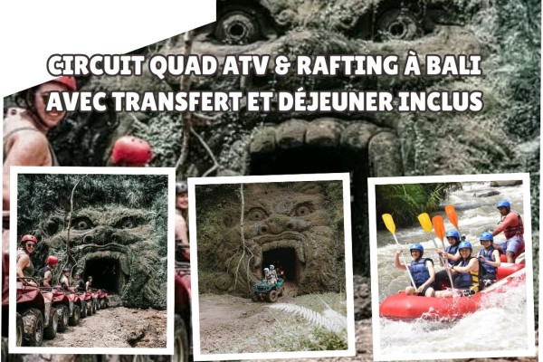 Circuit Quad ATV & Rafting à Bali avec Transfert et Déjeuner Inclus