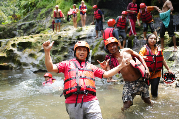 Company Gathering River Tubing