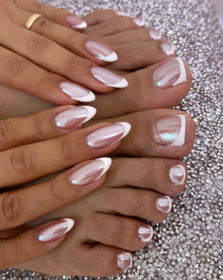 French Tip Nail Add-On – Classic Elegant Upgrade Bali