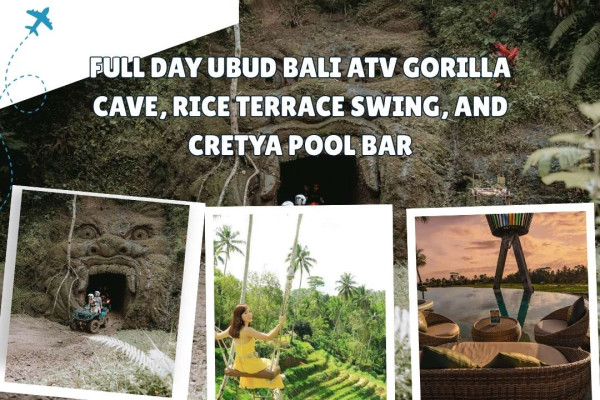 Full Day Ubud Bali ATV Gorilla Cave, Rice Terrace Swing, and Cretya Pool Bar