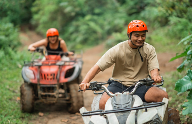 Gorilla Cave ATV Bali Ubud, Monkey Forest, Temple, and Lunch