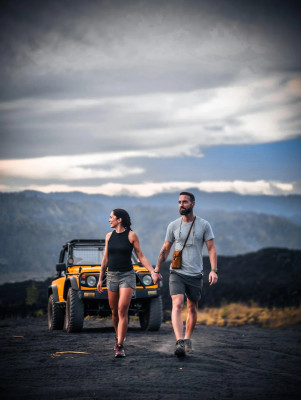 Mount Batur Jeep Day Tour | Black Lava & Black Sand Adventure