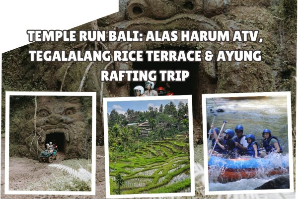 Temple Run Bali: Alas Harum ATV, Tegalalang Rice Terrace & Ayung Rafting Trip
