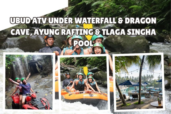 Ubud ATV Under Waterfall & Dragon Cave, Ayung Rafting & Tlaga Singha Pool