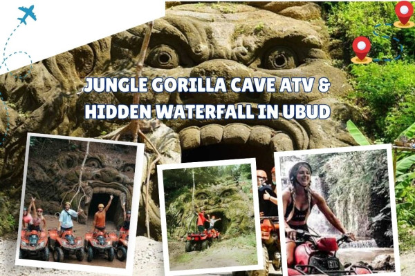 Ubud BEST Jungle Gorilla Cave ATV & Hidden Waterfall in Ubud