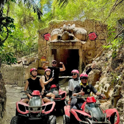 Ubud: Quad ATV Waterfalls & Barong Caves