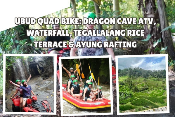 Ubud Quad Bike: Dragon Cave ATV, Waterfall, Tegallalang Rice Terrace & Ayung Rafting