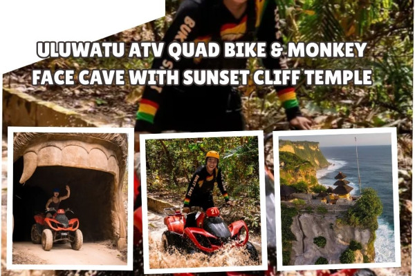 Uluwatu ATV Quad Bike & Monkey Face Cave with Sunset Cliff Temple