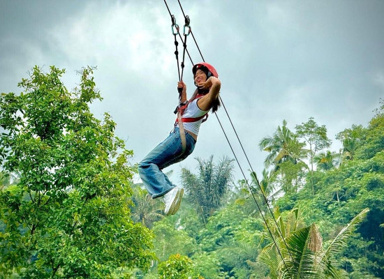 Zipline – Soaring over the lush Bali Rice Terrace